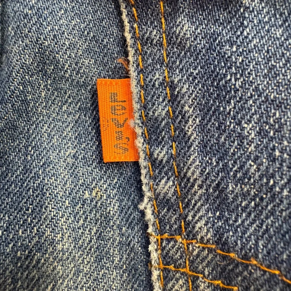 Levi Strauss Kids‎ Blue Denim Jeans Tapered Leg Classic Vintage Orange Tab Sz 12